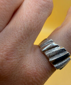 Massive Sterling silver ring Uk size Q