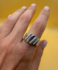 Massive Sterling silver ring Uk size Q~48