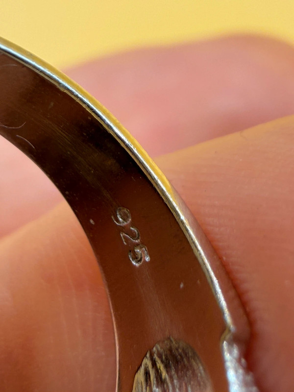 Massive Sterling silver ring Uk size Q~48