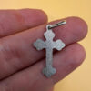 Vintage silver religious protective cross ~19