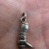 vintage sterling silver cowboy boot charm pendant ~46
