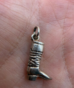 vintage sterling silver cowboy boot charm pendant ~46