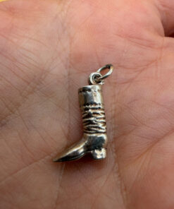 vintage sterling silver cowboy boot charm pendant ~46