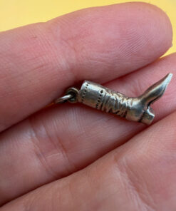vintage sterling silver cowboy boot charm pendant