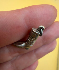 vintage sterling silver cowboy boot charm pendant
