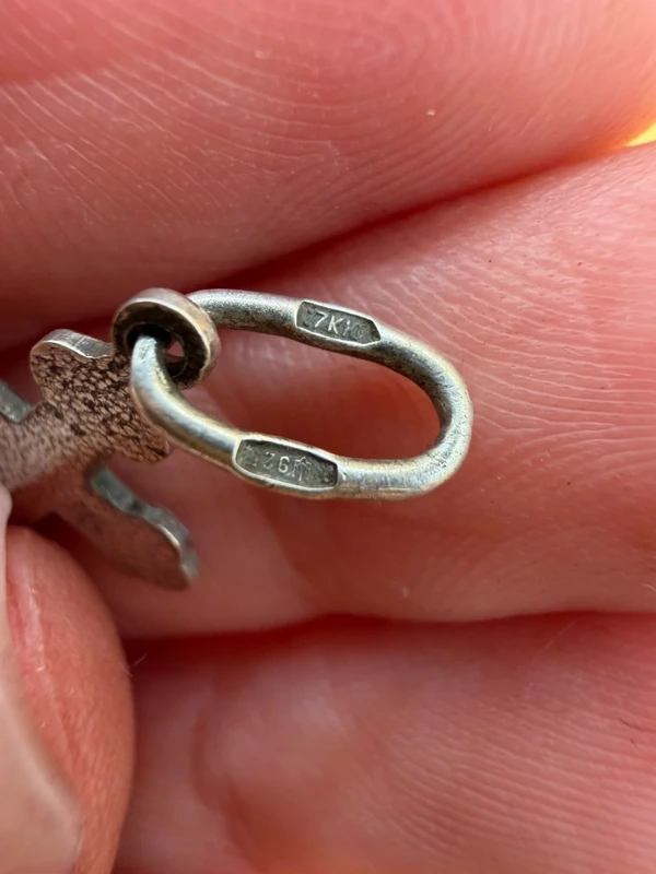 Silver Vintage Protective Cross Charm Pendant~46