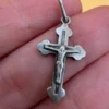 Silver Vintage Protective Cross Charm Pendant~46