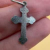 Silver Vintage Protective Cross Charm Pendant~46