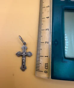 Silver Vintage Protective Cross Charm Pendant
