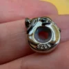Pandora charm sterling silver, a sleeping cat ~46