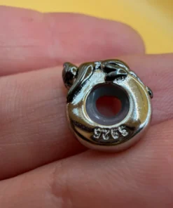 Pandora charm sterling silver, a sleeping cat ~46