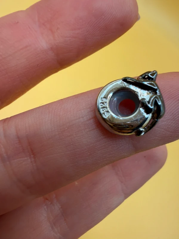 Pandora charm sterling silver, a sleeping cat ~46