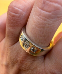 Chunky 925 Sterling Silver Statement Ring Size P ~46