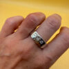 Chunky 925 Sterling Silver Statement Ring Size P ~46
