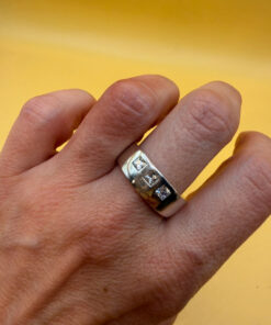 Chunky 925 Sterling Silver Statement Ring Size P