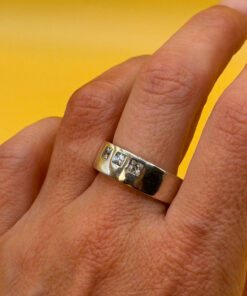 Chunky 925 Sterling Silver Statement Ring Size P ~46
