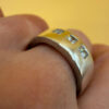 Chunky 925 Sterling Silver Statement Ring Size P ~46