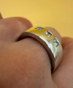 Chunky 925 Sterling Silver Statement Ring Size P