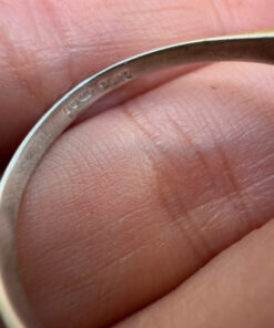 Vintage Sterling Silver Sapphire Ring Hallmarked, UK Size S½ – Three Rows of Sapphires – Tested