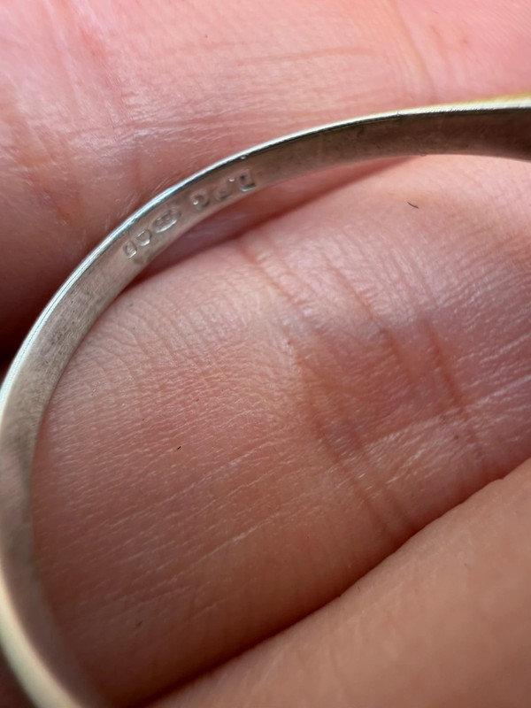 Vintage Sterling Silver Sapphire Ring Hallmarked, UK Size S½ – Three Rows of Sapphires – Tested~32