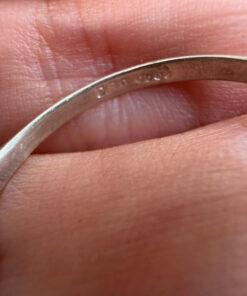 Vintage Sterling Silver Sapphire Ring Hallmarked, UK Size S½ – Three Rows of Sapphires – Tested