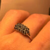 Vintage Sterling Silver Sapphire Ring Hallmarked, UK Size S½ – Three Rows of Sapphires – Tested~32