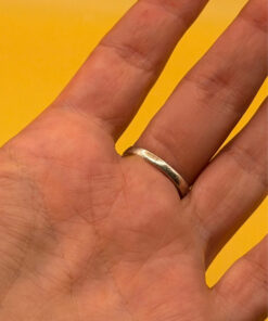 Vintage silver ring with onyx, size N