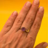Silver 925 ring with natural amethyst, size N~15