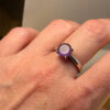 Silver 925 ring with natural amethyst, size N~15