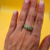 An incredibly beautiful 925 sterling silver ring with a peridot gemstone, UK size O~7