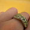 An incredibly beautiful 925 sterling silver ring with a peridot gemstone, UK size O~7