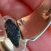 Stunning sterling silver signet ring featuring a natural onyx, size 0