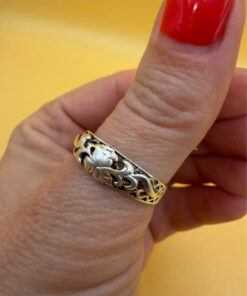 Uk size S1/2 Soviet sterling silver ring