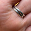 Sterling silver natural blue apatite ring, UK size Q
