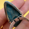 Sterling silver natural blue apatite ring, UK size Q