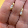 Sterling silver earrings golden plate ~120