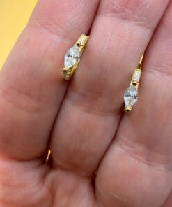 Sterling silver earrings golden plate