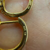 Sterling silver earrings golden plate ~120