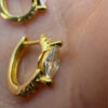 Sterling silver earrings golden plate ~120