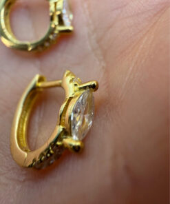 Sterling silver earrings golden plate
