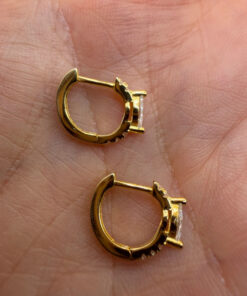 Sterling silver earrings golden plate