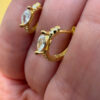 Sterling silver earrings golden plate ~120
