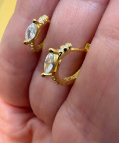 Sterling silver earrings golden plate