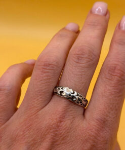 Uk size S1/2 Soviet sterling silver ring