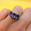 silver ring with a purple tourmaline, size N ~120