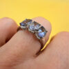 silver ring with a purple tourmaline, size N ~120