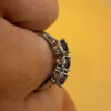 silver ring with a purple tourmaline, size N ~120