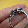 silver ring with a purple tourmaline, size N ~120