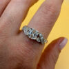 925 sterling silver ring, size V, set with cubic zirconia ~120