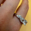 925 sterling silver ring, size V, set with cubic zirconia ~120